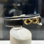 دستبند چرم طرح بینهایت کد 04