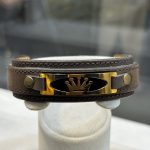 دستبند چرم طرح تاج کد 06 - Image 2