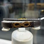 دستبند چرم طرح بینهایت کد 05 - Image 2