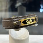 دستبند چرم طرح تاج ( مات ) کد 12 - Image 2